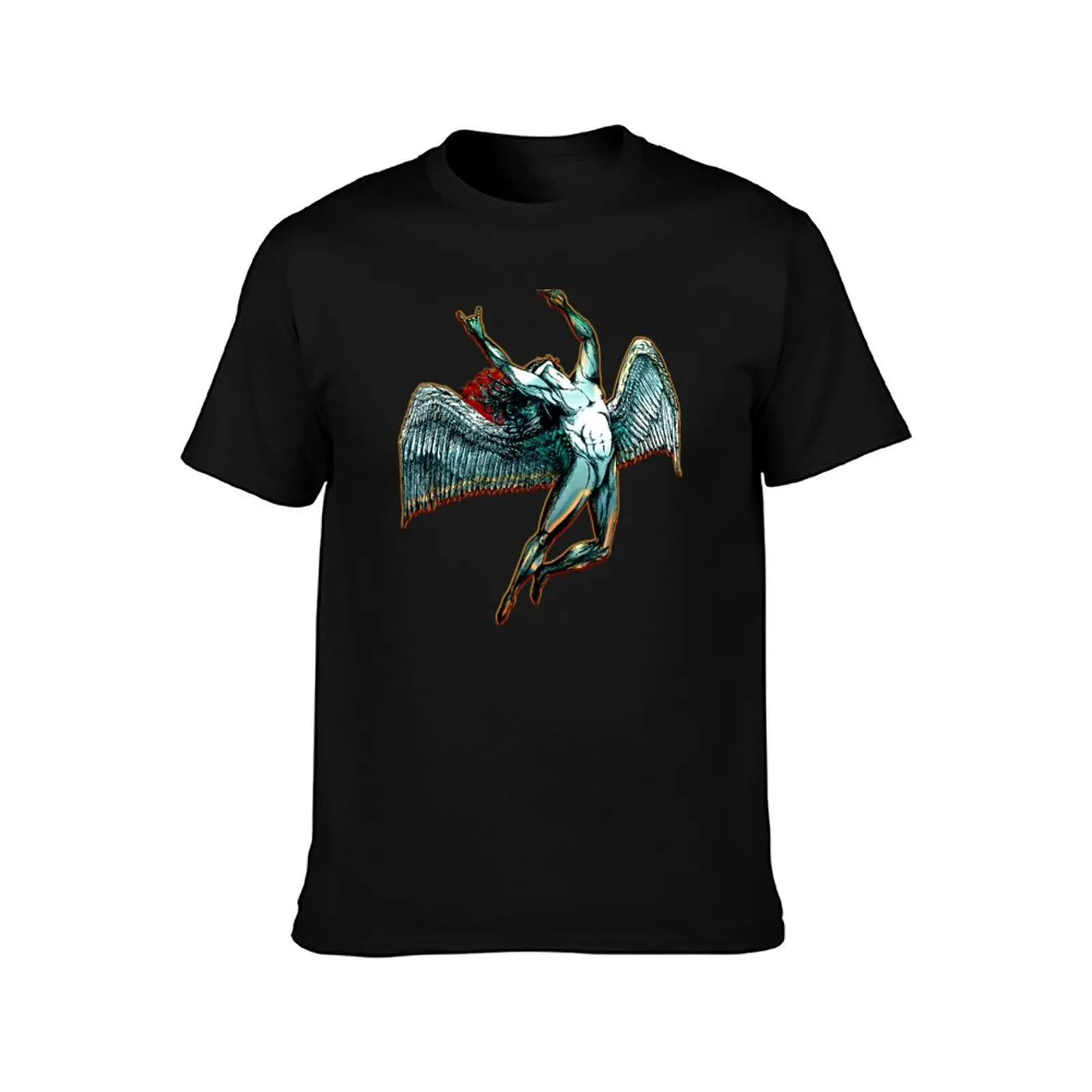 ICARUS THROWS THE HORNS - dark shadows*awesome UNLISTED designs in my portfolio* T-Shirt Comfortable Basic Crew Neck Tee T-Shirt