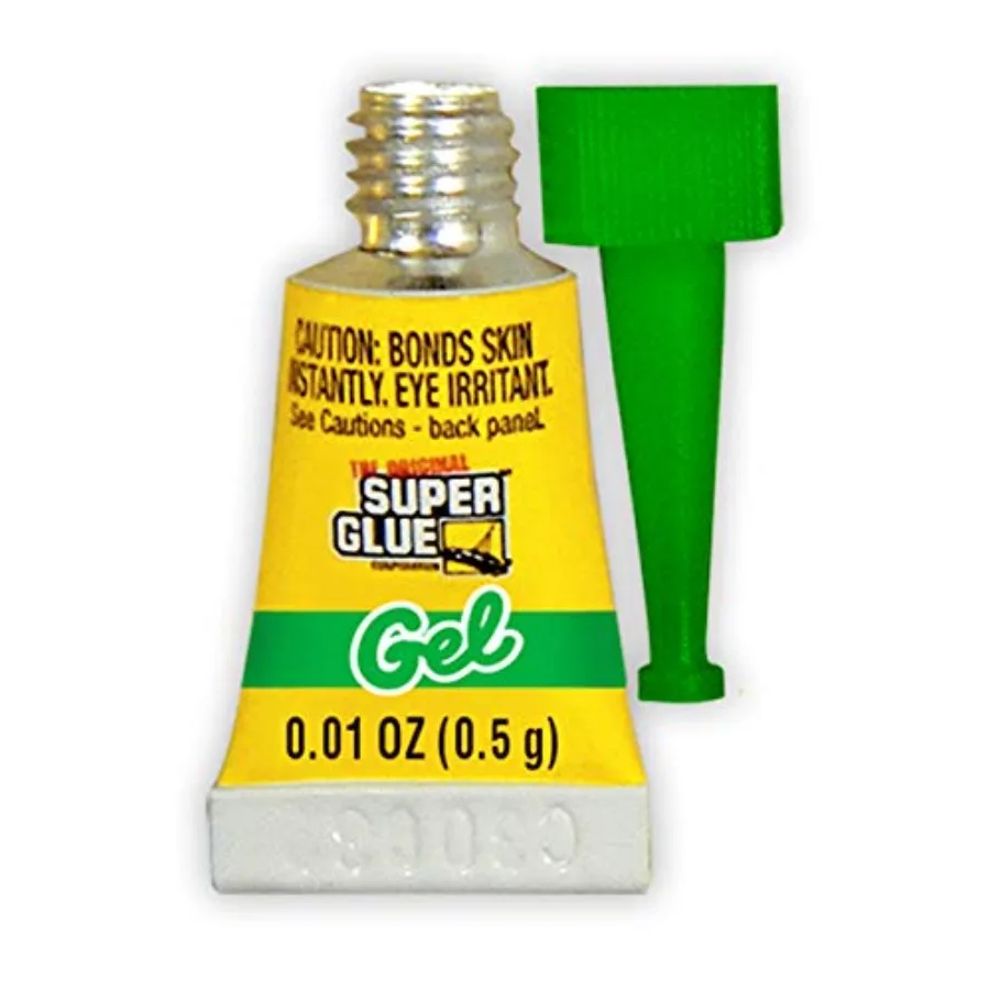 Gel, 5 Mini Single-Use Tubes, Clear, Instant Bonding, No-Drip Formula, Cyanoacrylate Adhesive, Precision Tip for Wood, Metal, P