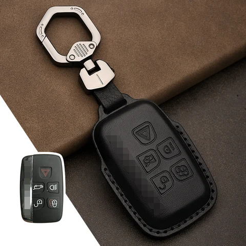Кожаный чехол для ключа speedcover подходит для Land Rover LR4 Range Rover Sport Freelander 2 Discovery Jaguar E-Pace XF XJL XK XE XJ