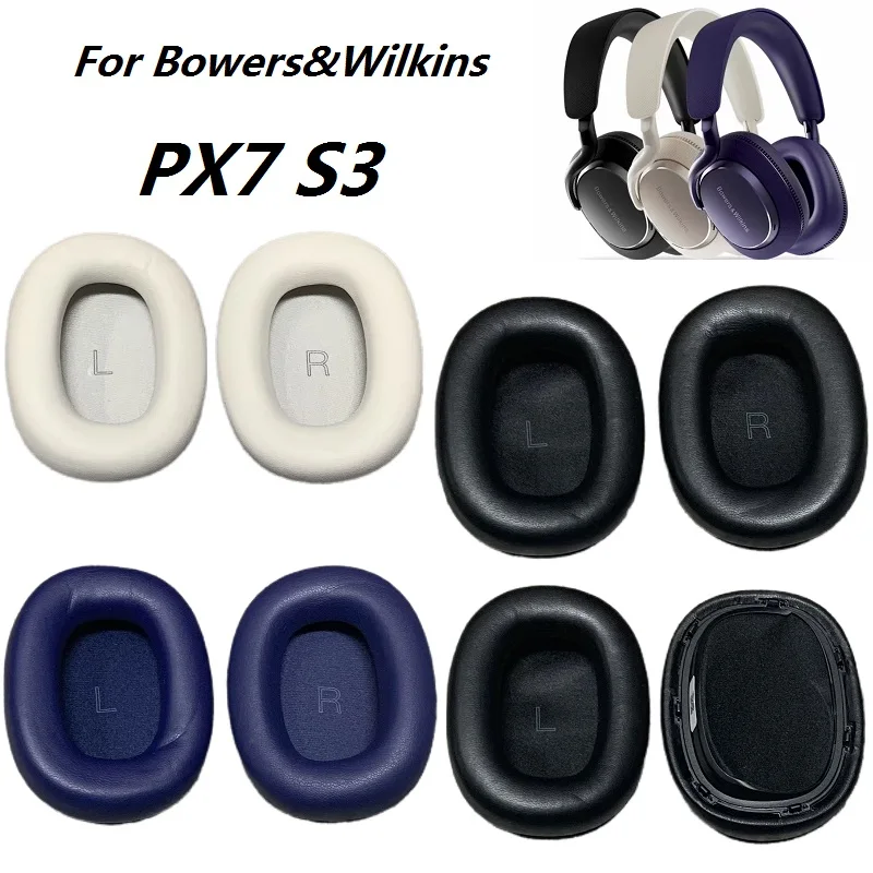 Px7 S3 キャンバス・ホワイト ＋ 交換用イヤーパッド(純正品) B&W Bowers & Wilkins PX7 S3 PX8 S2ヘッドホン用純正イヤーパッド