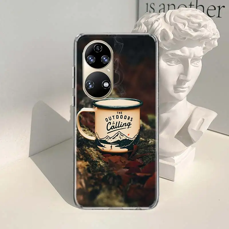 Coffee in The Mountains Phone Case For Huawei P50 P40 Pro P30 Lite P20 P10 Mate 10 20 Lite 30 40 Pro Cover Coque