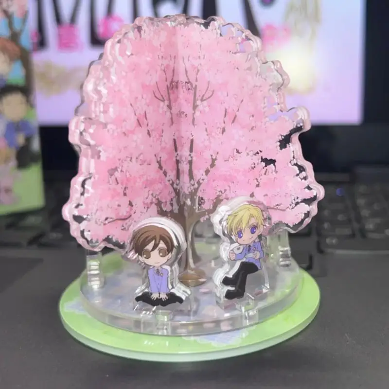 

Hot Anime Ouran High School Host Club Rotate Acrylic Standing Desktop Ornament Collection Fans Cute Gift Toy