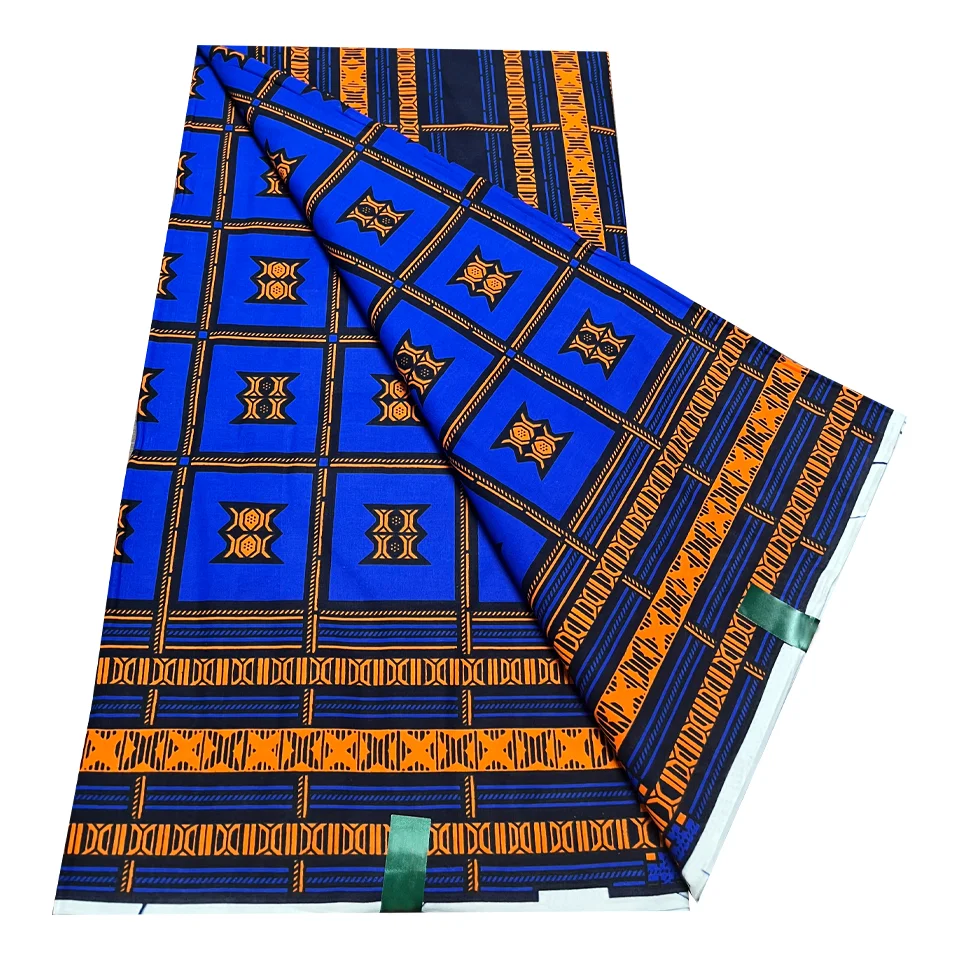 Chinese Manufacture Wax Print Fabric African Ankara Real Wax 100% Cotton For Making Clothes