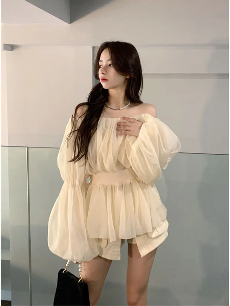 Spring Sexy Elegant Shirt Dress Women Casual Y2k Vintage Clothing Evening Party Blouse Office Lady Beach  Korean Fashion Chic