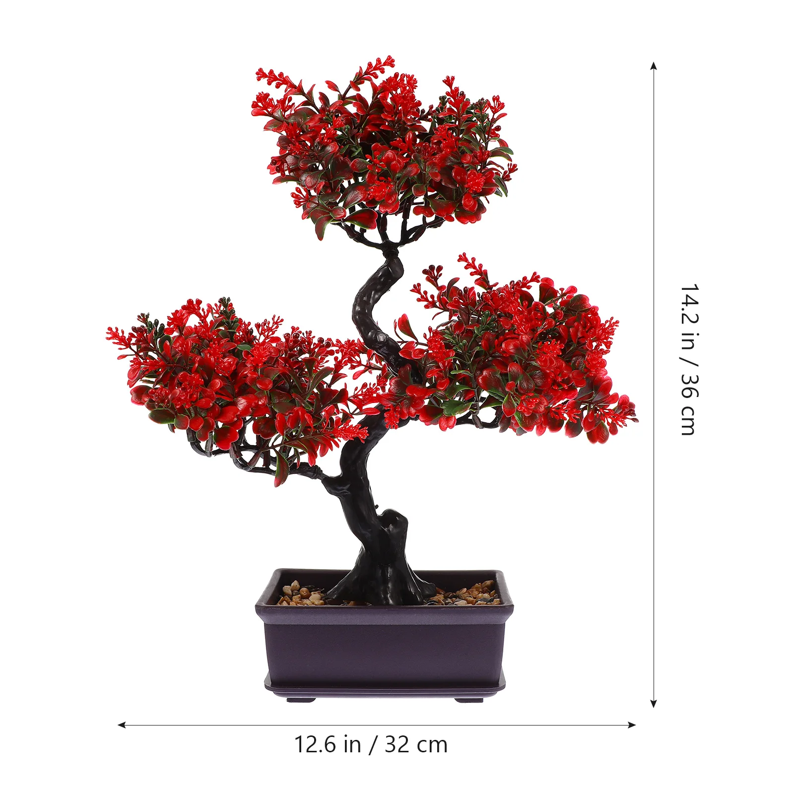 Artificial Bonsai Tree Fake Plant in Pot Faux Bonsai Potted Plant Ornament Chinese-style Bonsai Potted Decor Home Decoration