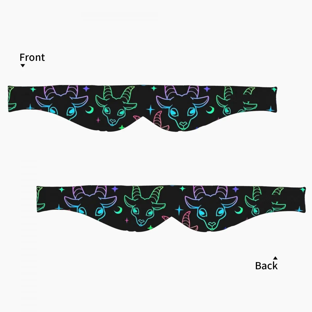 Little BaphometPastel Goth Kawaii Pastel Creepy sleep mask Portable Eye Cover for Girls Boys Office Nap Party Eyeshade eyepatch view 3