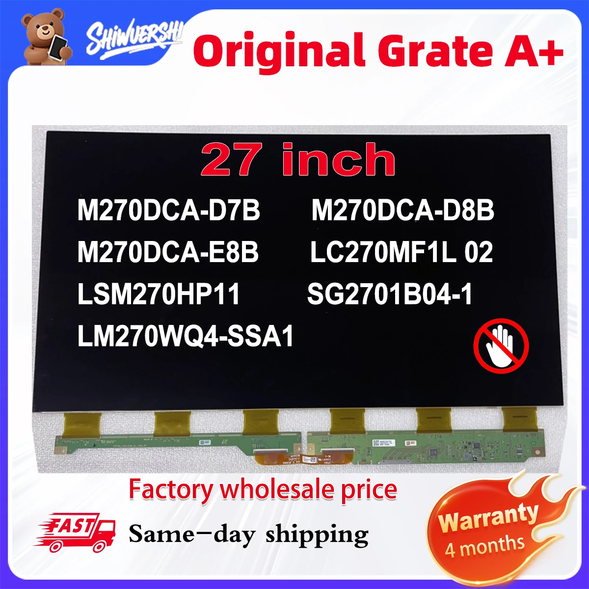 

Original New A+ 27'' Only Lcd Glass Screen M270DCA D7B D8B E8B LC270MF1L 02 LSM270HP11 SG2701B04-1 LM270WQ4 SSA1