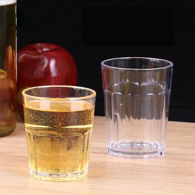 Transparent Anti-Drop Acrylic PC Juice Cup, Draught-Beer Cup, Break Resistant Drinking Glasses, Transparency Cafe Bar Mug