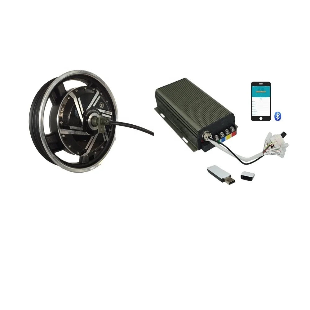 

QSMotor 4000W 273 V3 72v73kph/80kph 17*3.5inch SVMC72150 Controller Display BLDC Hub Motor Kits for Electric Permanent Magnet