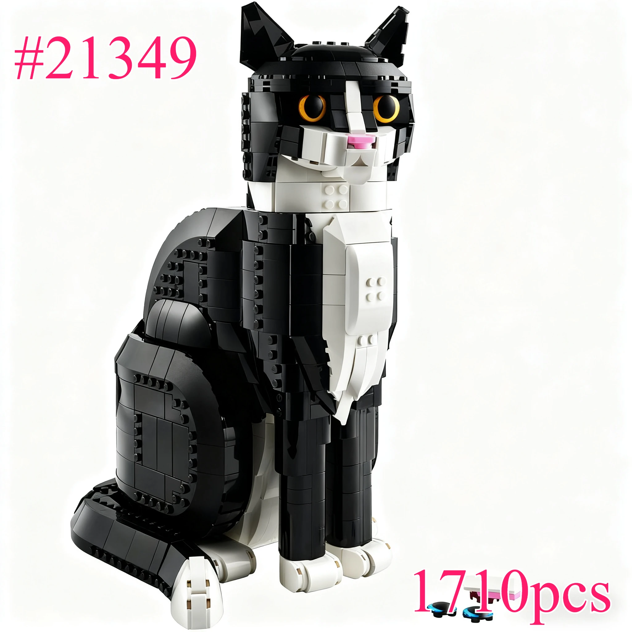 

Home Décor Cat GiftBuilding Blocks Sets，Compatible ，21349，Suitable For Christmas Gifts 1710pcs
