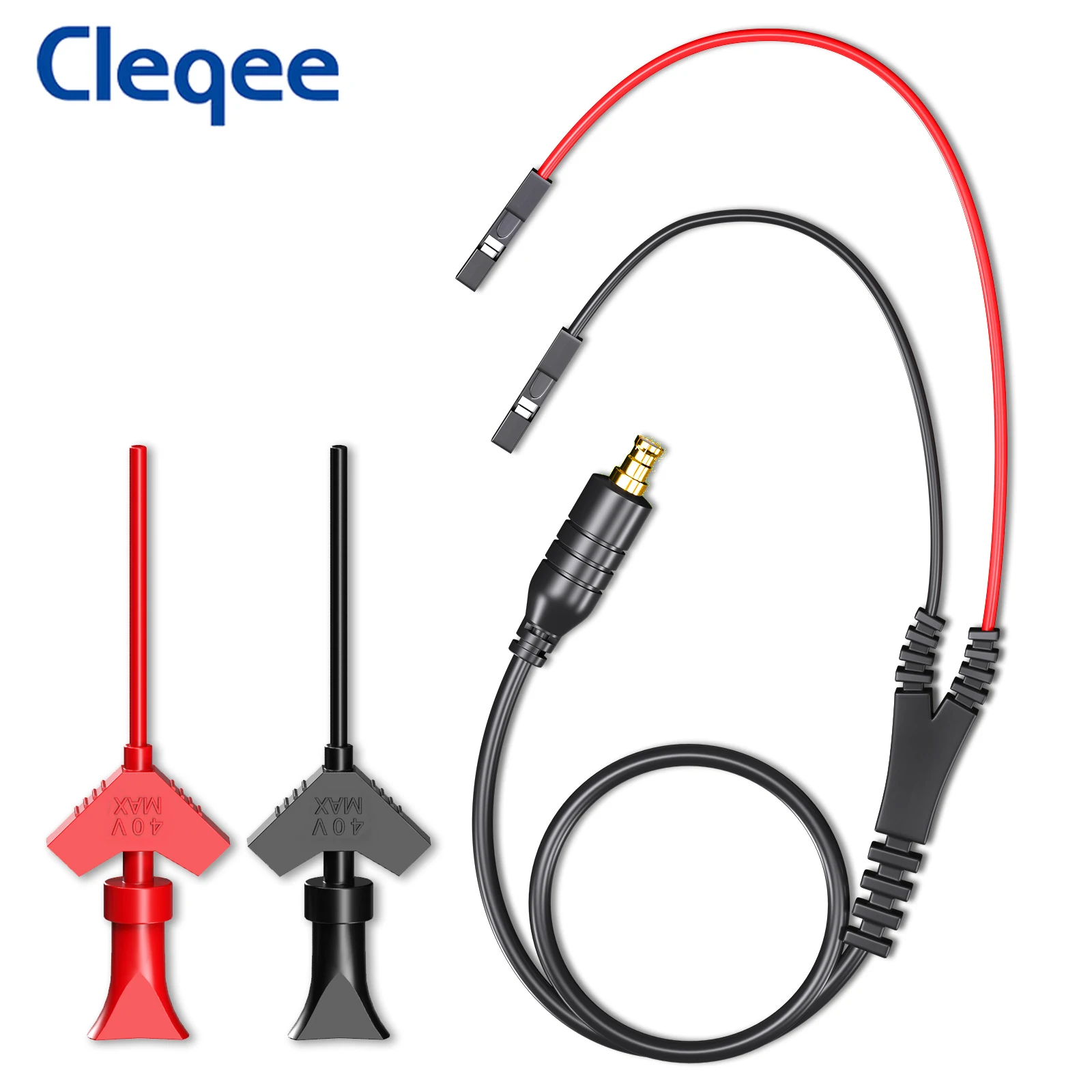 Cleqee MCX-C Oscilloscope Probe to IC Test Hook Clip Mini Pocket Oscilloscope Equipment Test Lead 40V for DS203 DS202 DSO201