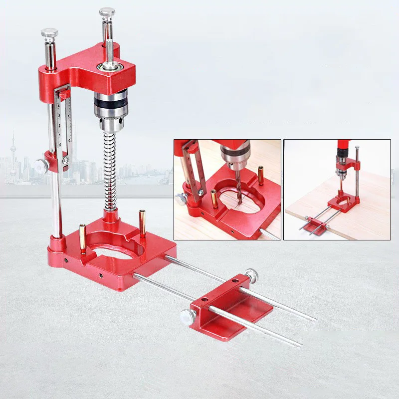 Woodworking Drilling Positioner Hand Tools Portable Adjustable Auxiliary Woodworking Tools and Accessories Mini Drill Set