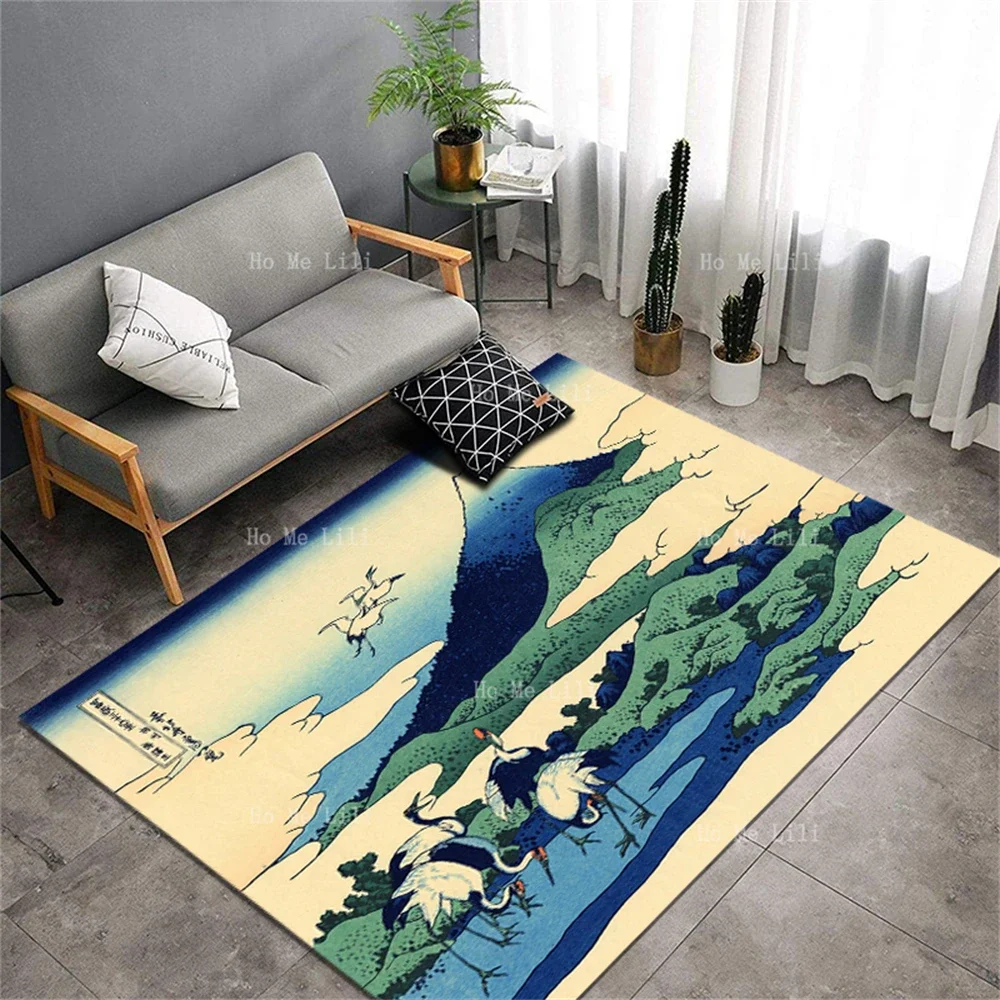 Japanese Ukiyo-E. Route Map Of The Ring Fellowship.Non Slip Flannel Carpet For Home Decoration