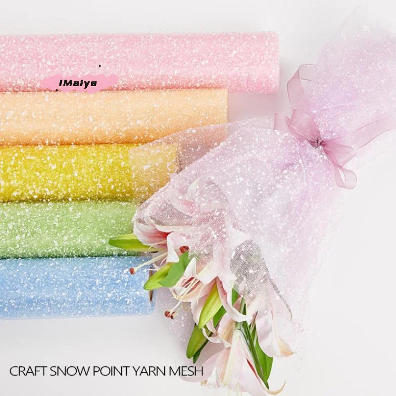 Snowflake Yarn Wrapping Mesh Paper Bouquet Packaging Wedding