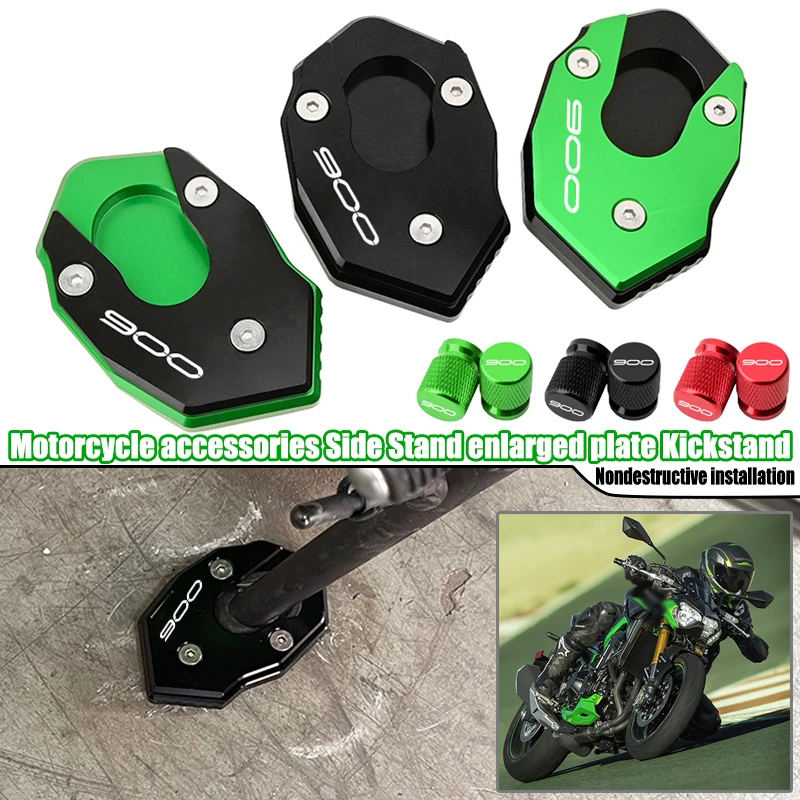 Fit For KAWASAKI Z900 Z900RS Z900SE Z 900 RS SE 2017-2023 Motorcycle CNC Kickstand Foot Side Stand Extension Pad Support Plate