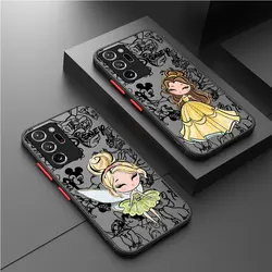 Cover Disney Princess Art Armor Matte Phone Case for Samsung Galaxy S21 Note 20 Ultra 10 Plus Note 10 8 9 S20 S22 S23 Note 8