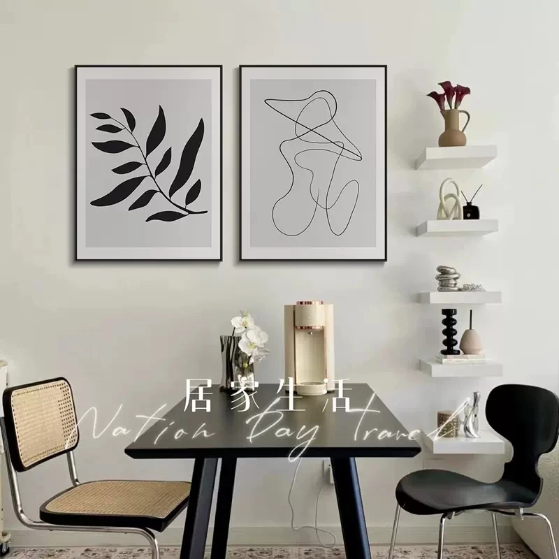 

Home Decor Nordic Plant Canvas Poster Print Abstract Giclee Leaf Artwork Wall Minimalist Painting