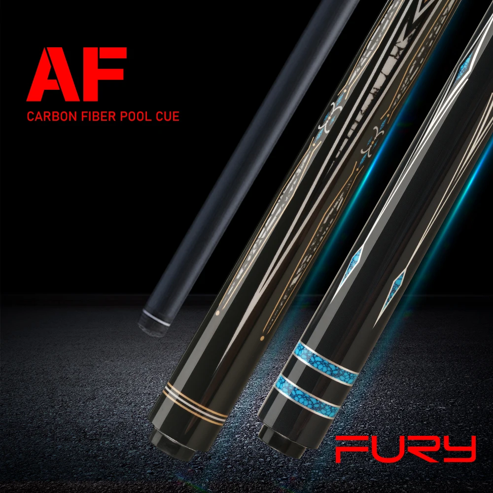 

FURY Billiard AF Series Carbon Fiber Pool Cue Stick 12.5mm Professional Carbon Technology Low Deflection3/8*10 Joint 147cm Kit