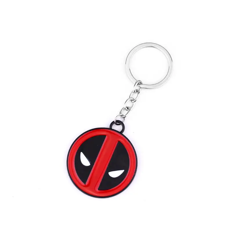 Marvel Superhero Deadpool Keychain The Avengers Deadpool Mask Metal Enamel Fashion Pendant Keyring Charm Jewelry Accessories