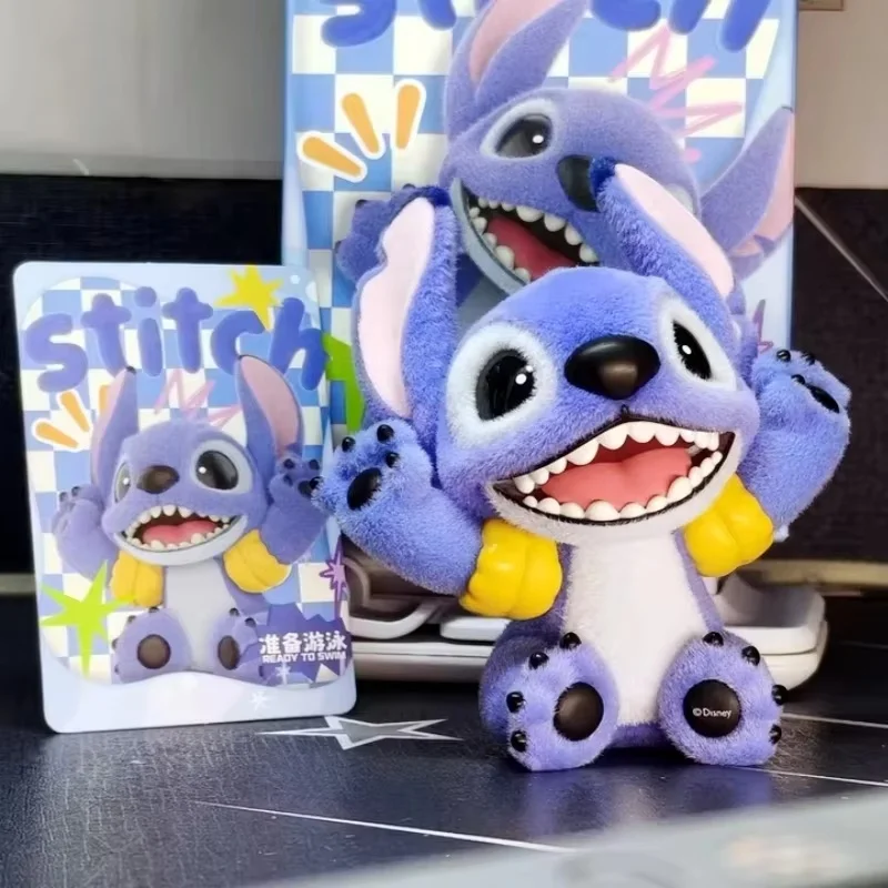 

In Stock Disney Lilo & Stitch Flocked Blind Box Figure Series Cartoon Anime Collectible Toys Home Decor Birthday Gift For Fans