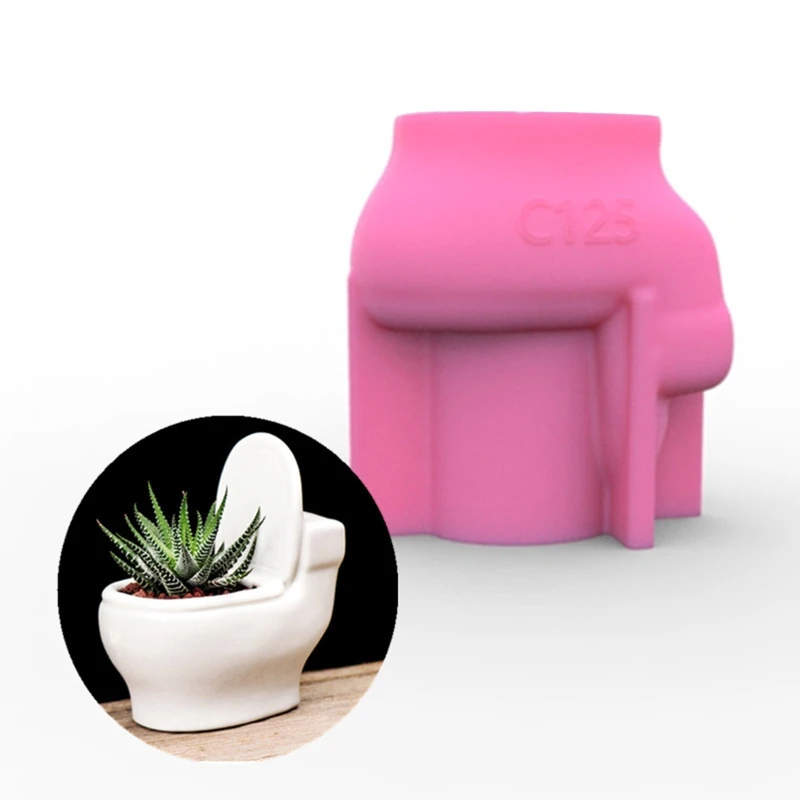 

Toilet Gypsum Flowerpot Silicone Mold Epoxy Resin Casting Mold Succulent Vase Cement Mold Pen Holder Crafts