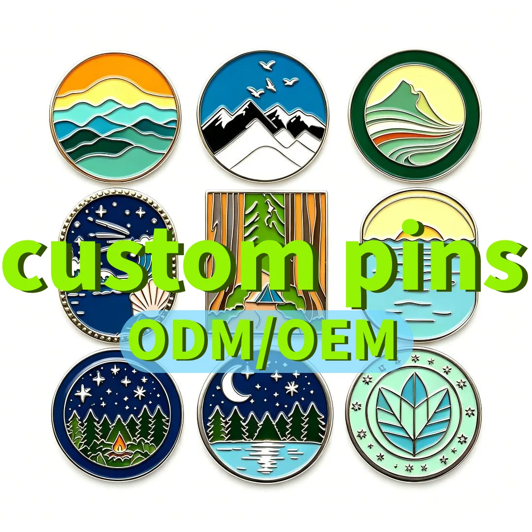 Custom Lapel Pin Custom Pins Bulk Custom Metal Pins Wilderness Landscape Enamel Pin Travel Clothing Accessory Gift