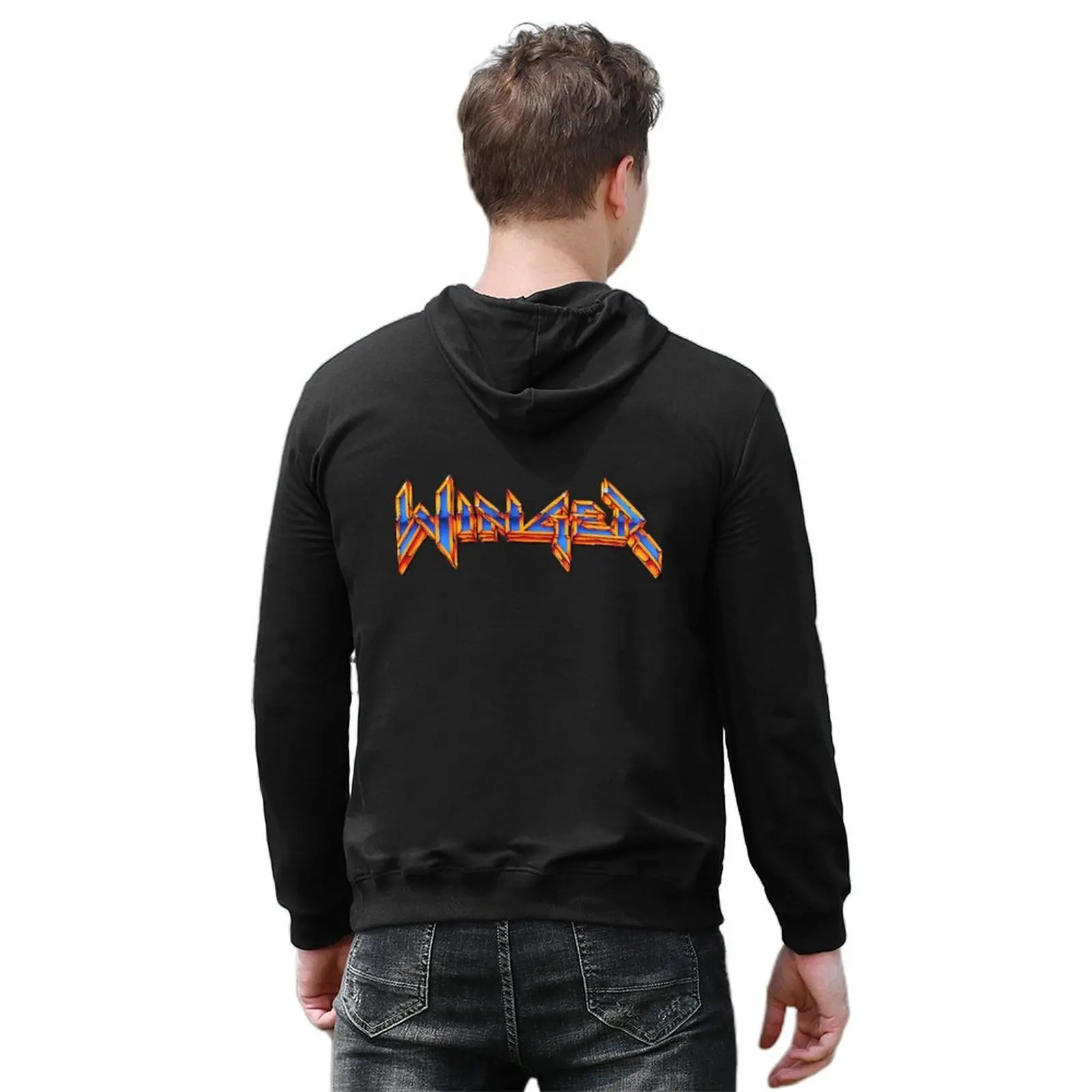 Winger Band Logo Vintage Hoodie ملابس الخريف ملابس النمط الياباني للرجال ملابس أنيمي هوديس وبلوزات جديدة