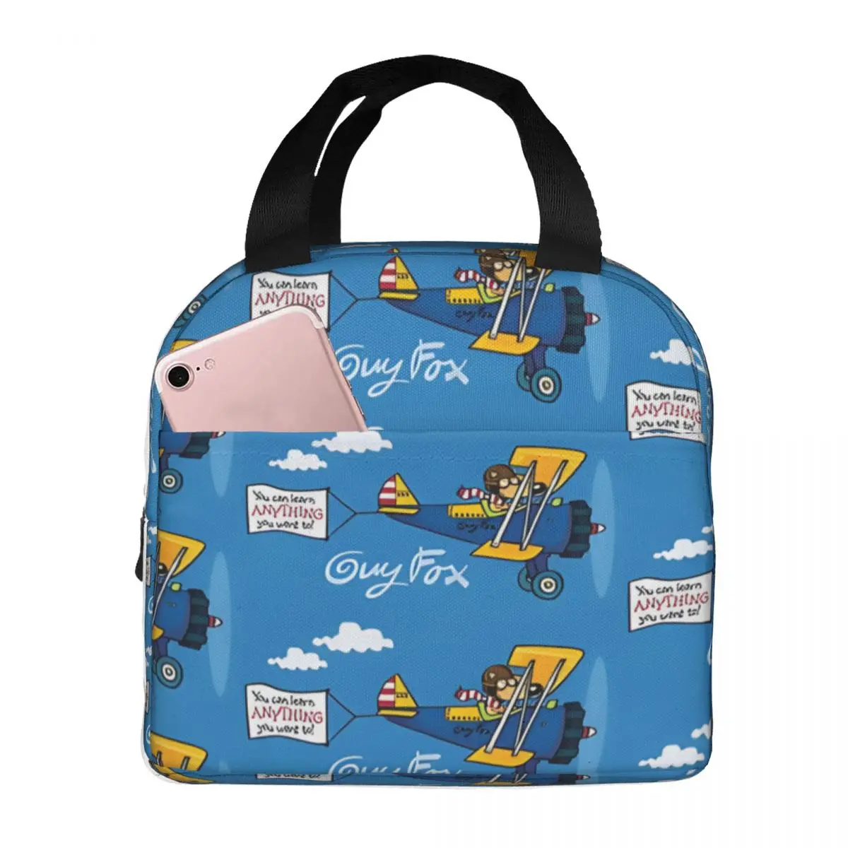 Ladies Lunch Bag I Love Flying Fashion G-Guy Foxs Aluminum Foil Insulation Picnic Storage For Lunch