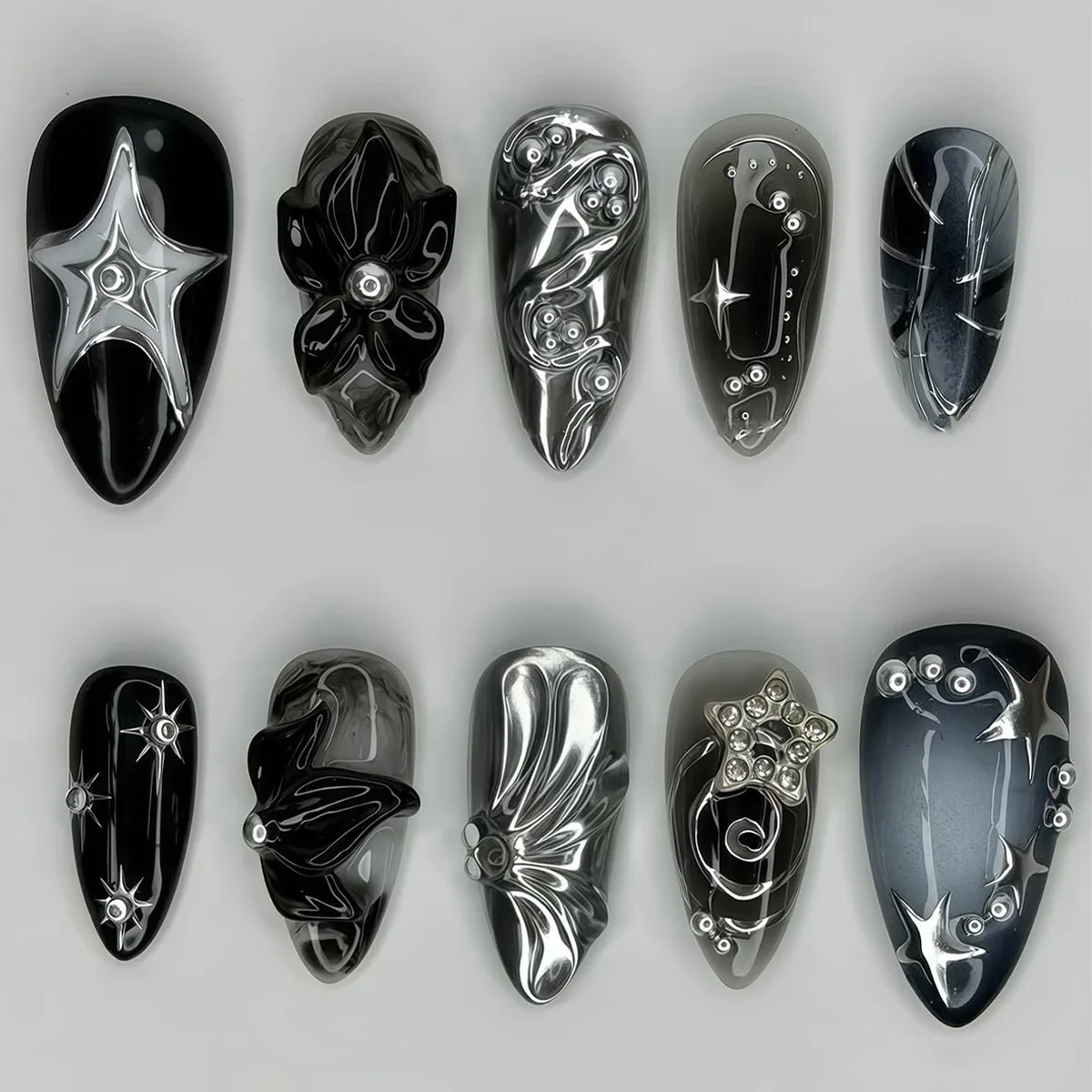 24 Stück rosa Mandel-Nagelnägel zum Aufdrücken, Blumenmuster, künstliche Nägel, tragbare Nägel zum Aufkleben, künstliche Nägel, Uñas, Postizas, 1961 Afrikaans Diego Diego Diego Diego Diego Diego