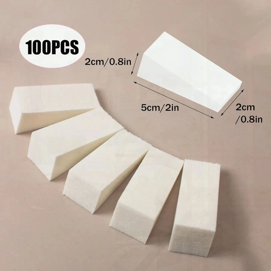 20/60/100Pcs Wedge-Shaped Makeup Sponge For Foundation, Soft Mini Blush Blending Sponge, Makeup Sponge For Foundation Mixing