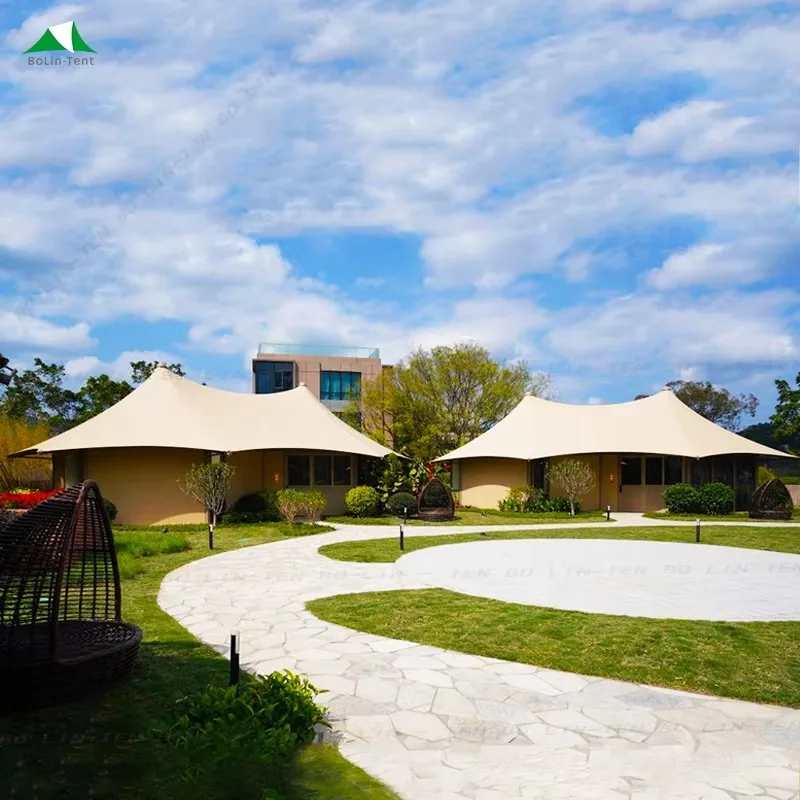 

Bolin Manufacturer Resort Safari Tent Outdoor Prefab House Hotel Membrane Structure Tent