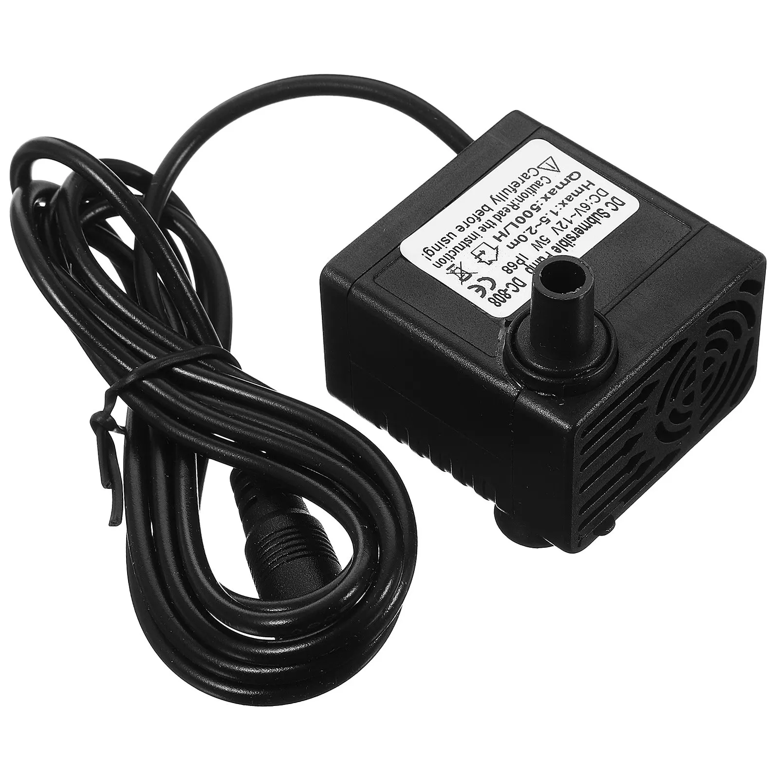 

-12V 5W Submersible Black Aquarium Fish Tank Water Pump Adjustable Flow Fountain Pond Hydroponic System Water Pump