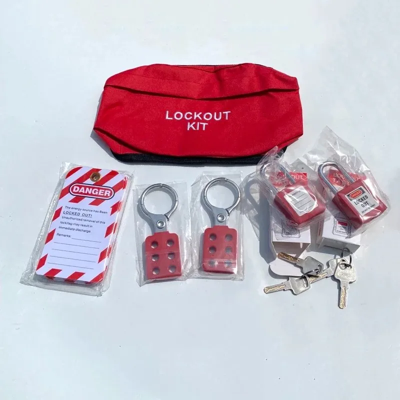 Safety Lockout Tagout Kit Padlocks Loto Hasps Lockout Tagout Tags Loto Locks Set Electrical Lock Out Tag Out Kits for Breakers