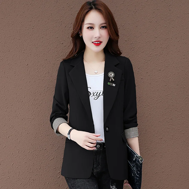 

Women's High-End Casual Blazer Jacket, Business Blazer, Female Top Epaulettes, Buttons Coat, New, Spring, Autumn, 2023