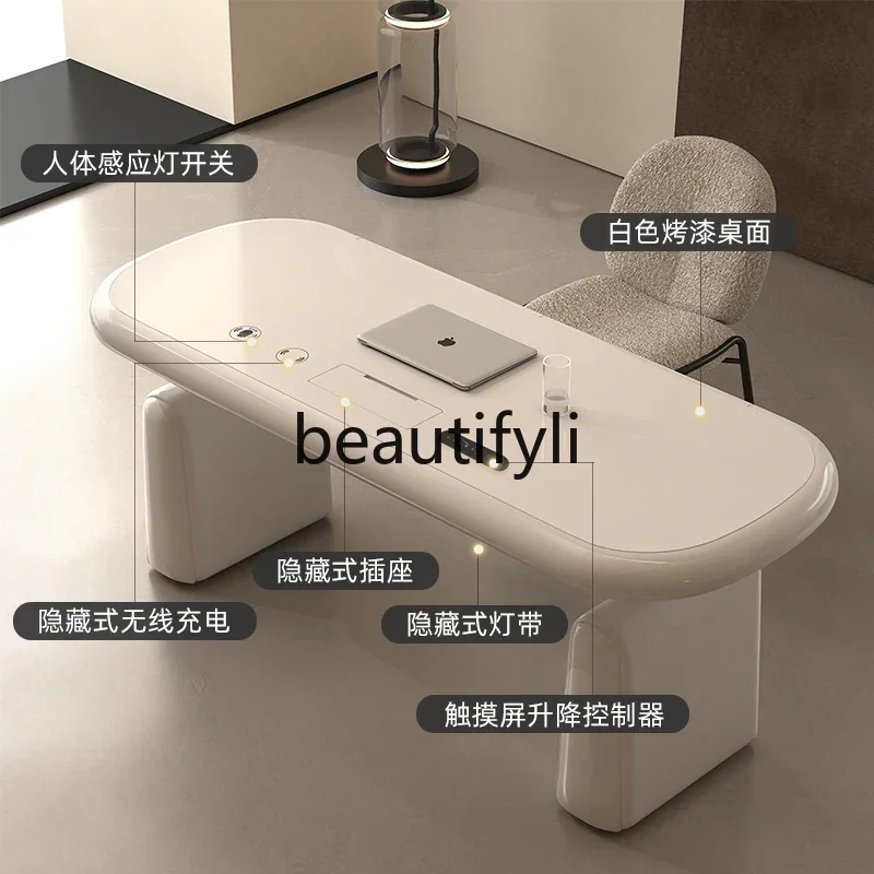 Q178 Lifting desk French study table Bedroom living room dining desk integrated computer desk