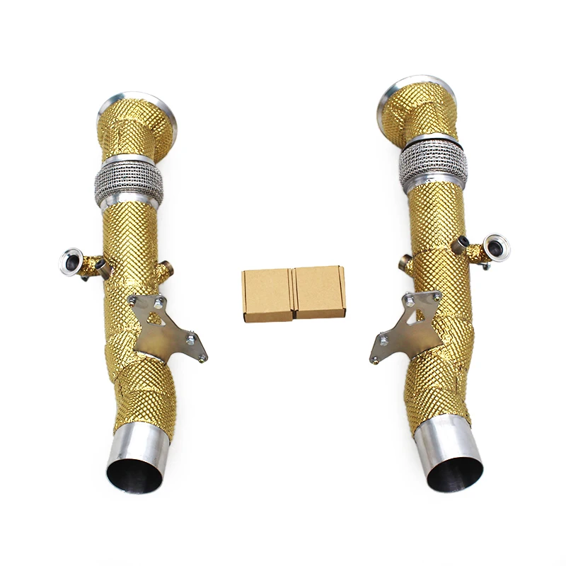 

YD Turbo Exhaust Pipe For Ferrari 296 GTB V6 3.0T 2021-2024 Straight-through Stainless Steel Exhaust Pipe With Heat Shield