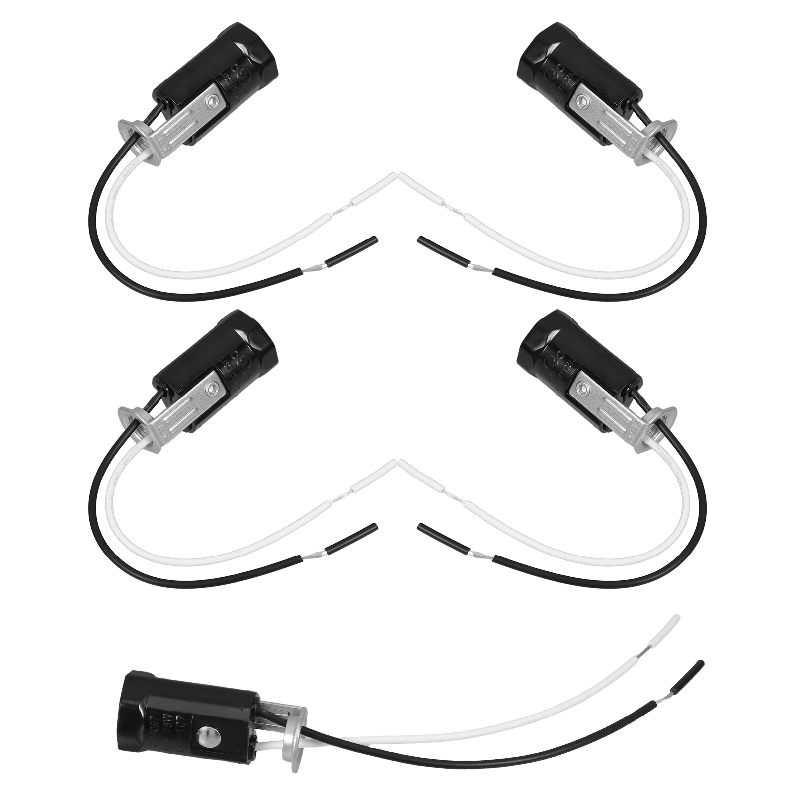 

5Pcs E12 Lamp Holder Plug-in Ceiling Light Base Socket Vintage Candelabra Bulb Fixture Adapter Safe Conductive