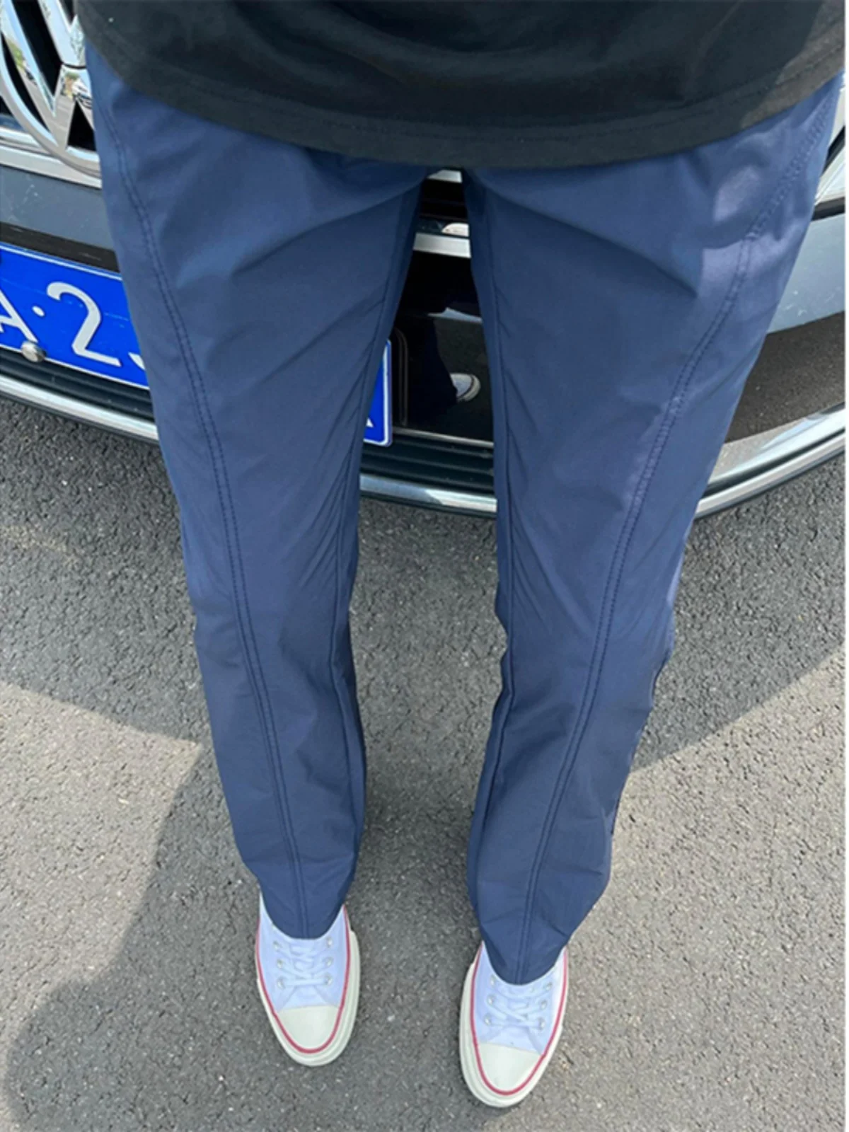 

Caucasian Blue American Soft ell Men's Sports Youth Autumn Nylon Outdoor Hiking Pants Loose Fit Decorative Stitching Water ...