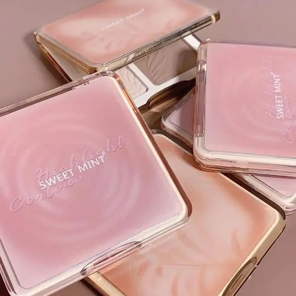 Evidenziare Riparazione Matte Fine Glitter Tavolozza completa a quattro colori Silhouette Ombra per naso Tavolozze per trucco Schiarente per il viso