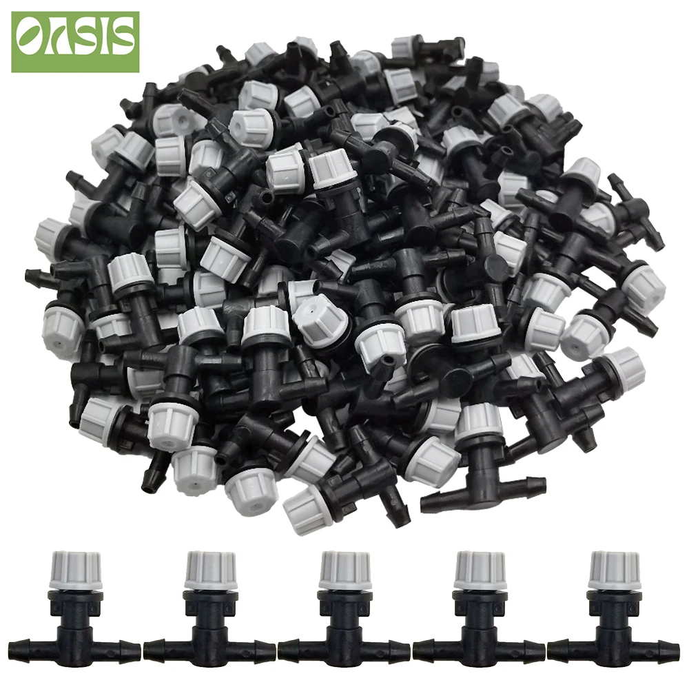 OAISI 20PCS Plasic Watering Irrigation Garden Misting Sprinkler Heads Nozzle w/ Tee joints for Misting Watering Irrigation