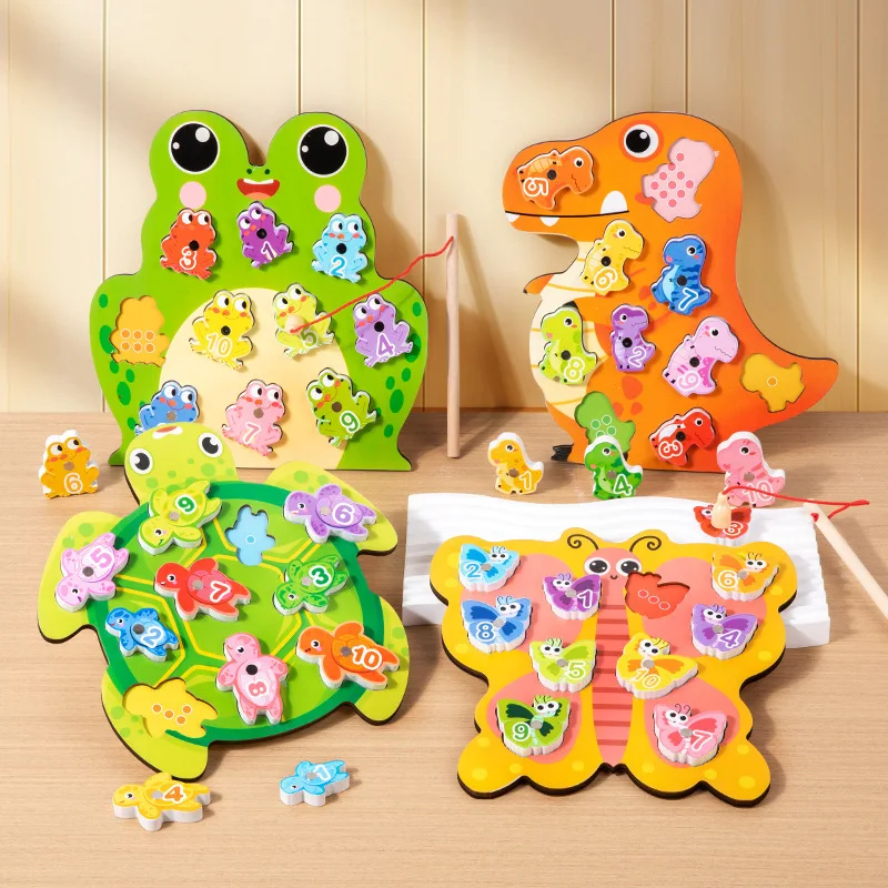 

Animal-Shaped Magnetic Fishing Toy Interactive Number Recognition Super Fun for Baby's Hand-Eye Coordination Development