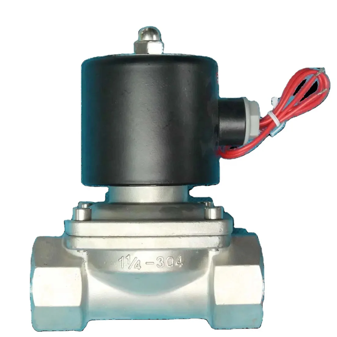 Stainless steel high pressure pneumatic coil 12v 24v air gas hydraulic water control solenoid valve