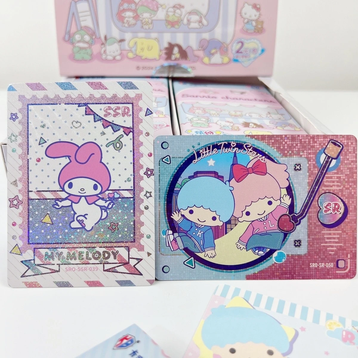 Sanrio Shining Card Cartoon Kuromi Hello Kitty My Melody Cinnamoroll Collectible Game Trading Card Children Toy Christmas Gift