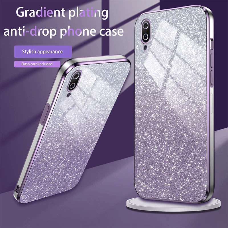 For VIVO Y93 Luxury Electroplated Glitter Phone Case For Vivo  Y93 Case shockproof Clear Soft TPU Back Protective Cover