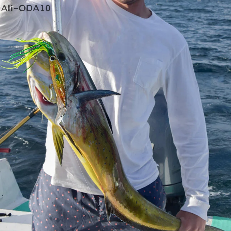 

ODA10-Sea Fishing Long Shot Big Octopus Squid Bait Luya Bait Fake Bait With Beard Plastic Squid Bait
