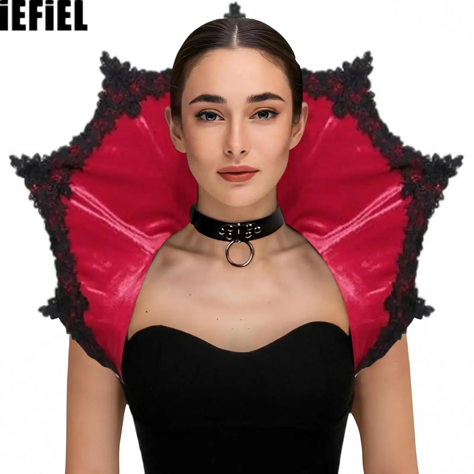 

Готическая викторианская накидка с воротником вампира для Хэллоуина, косплея, фестиваля, карнавала, костюма, аксессуар, реквизит для женщин