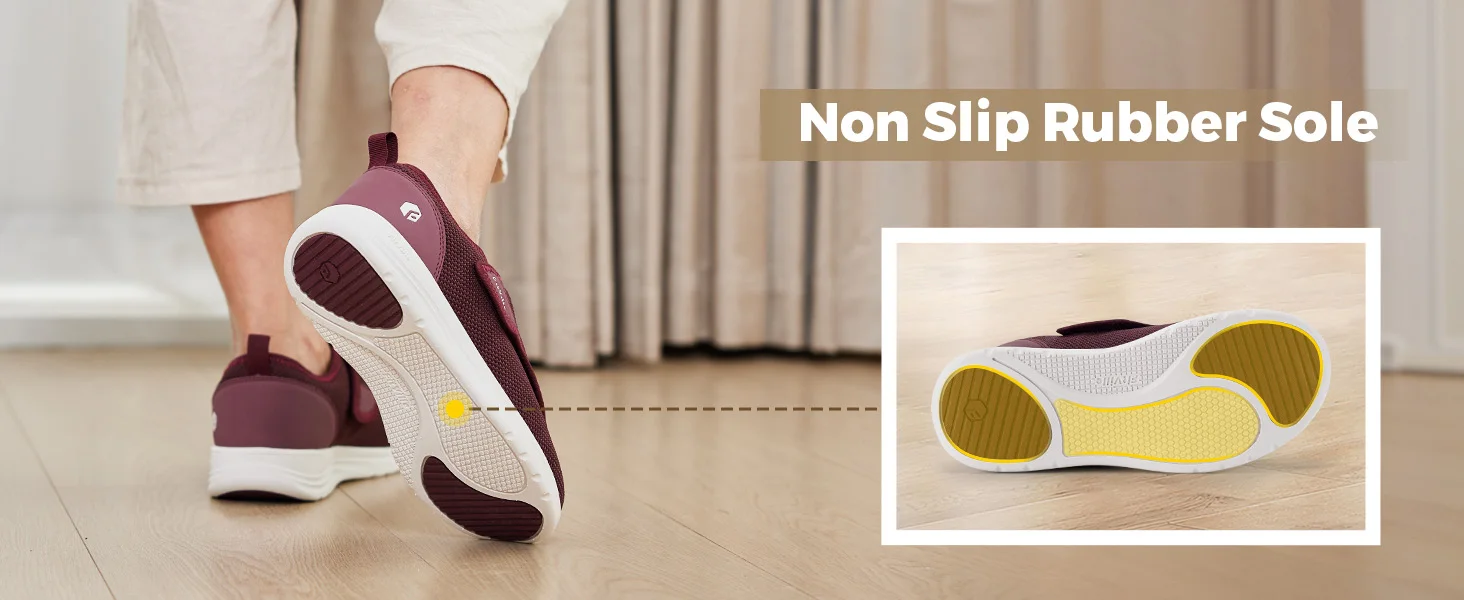 FitVille Diabetiker-Schuhe Extra Breite Gehschuhe für Senioren Hallux-Valgus Orthopädische Schuhe Verstellbare Daumen-Eversionshilfe für Geschwollene Füße – Detail 8