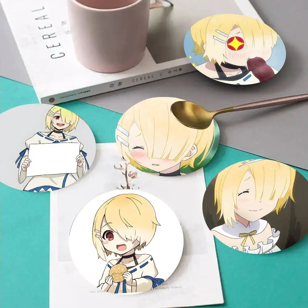 1pc Aku Maou-sama, Retry! Wooden Coaster Colour Printing Cup Mat Home Desk Decoration Gifts