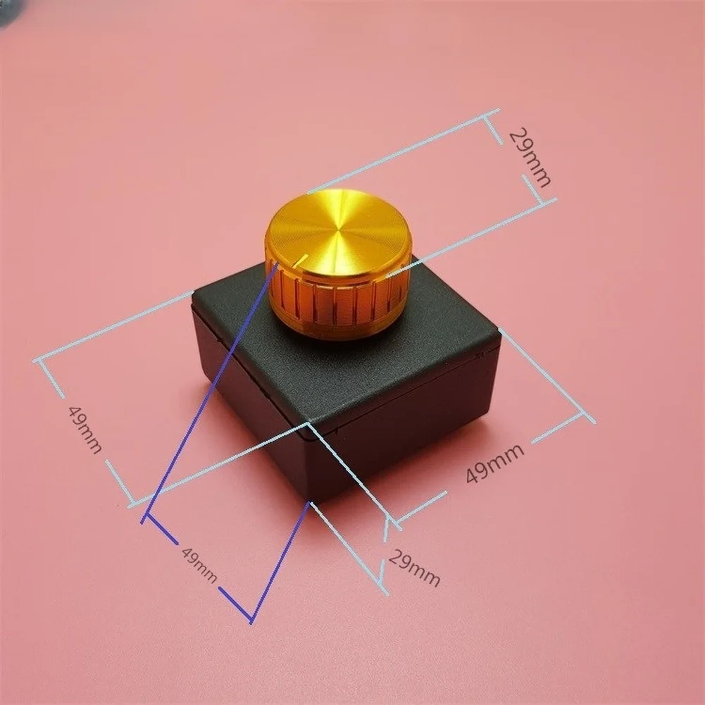 2pcs 300W Rotary Dimmer Switch for LED Lights Compatible with 110V-250V AC 50-60Hz Gold Black Knob PP Housing 49x49x29mm