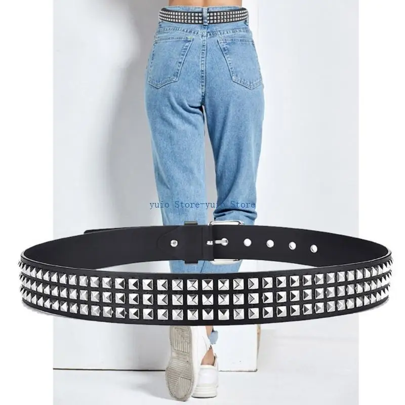 

X7XB Cowgirl Waist Belt Personality Belt Faux-leather Body Chain with Alloy Buckle
